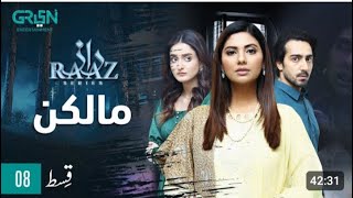 Raaz Episode 8  Malkin  green tv  sunita marshall  faraz farooqui  sana nadir  M media report [upl. by Ahsitil]