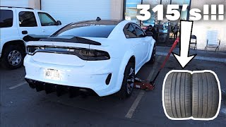 PUTTING 315s ON MY DODGE CHARGER HELLCAT REDEYE MUST HAVE [upl. by Ahsoyek93]