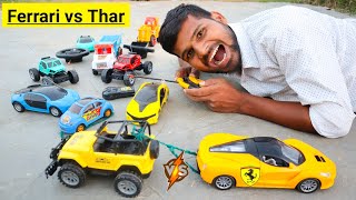 Tug of war rc ferrari vs mahindra tharremote control car [upl. by Tavi]