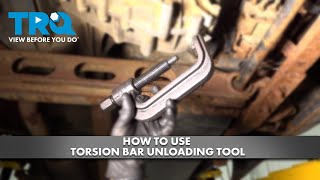 How To Use Torsion Bar Unloading Tool [upl. by Wilde]