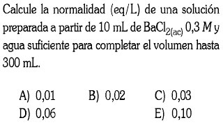 SOLUCIONES QUIMICAS  DILUCION PROBLEMA RESUELTO admisión universidadingenieríaQuímica [upl. by Lananna171]