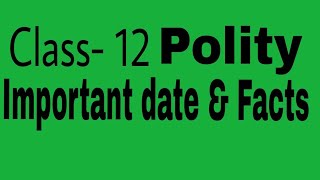 Important dates and facts video class 12 political science by satender pratap [upl. by Madelena]