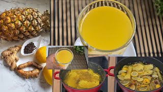 How To Make A Perfect Pineapple Skin Tea Antiinflammation Tea pineapplejuicerecipe detoxjuice [upl. by Aloek449]