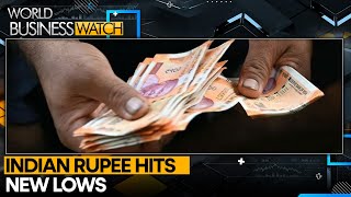 Indian Rupee Hits New Low Dollar Surge Weighs On The Rupees  World Business Watch [upl. by Enecnarf]