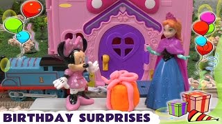 Fun Minnie Mouse Birthday Party With Play Doh Presents [upl. by Ashelman406]