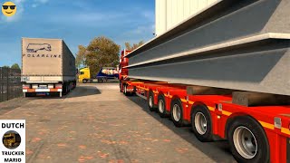 dutch trucker mario ets 2 wp de koning scania rjl v8 topline open pipe heavy load roemenie brasov [upl. by Gilleod]