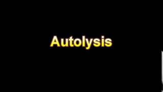 What Is The Definition Of Autolysis Medical Dictionary Free Online [upl. by Ahsinhoj644]