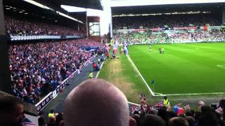 Rangers Vs Celtic 240411  Pre Match Atmosphere amp The Teams Walking Out To The Pitch [upl. by Rramed]