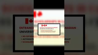 Entrance Scholarships in Canada 🇨🇦 2025 Apply Nowscholarship 2025 international canada [upl. by Aguie232]