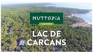 Camping Huttopia Lac de Carcans  Visite virtuelle en Gironde [upl. by Anelac627]