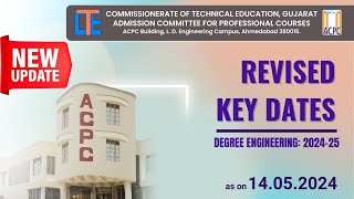 ACPC  Revised Key dates Degree Engineering 202425 [upl. by Asserak]