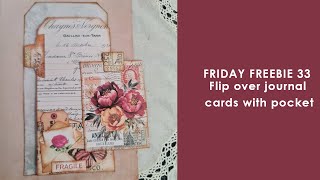 Friday Freebie 33 Flip over Journal Cards with a Pocket [upl. by Aleehs]