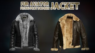 Unboxing Men Aviator Fur Jacket  Unboxing Fur Leather Jacket  Winter Jackets  The Genuine Leather [upl. by Aina]