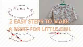 How to make a simple skirt for a little girl [upl. by Swetiana]