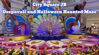 Malaysia Johor Bahru  City Square Deepavali Bazaar and Halloween Haunted Maze [upl. by Drida]