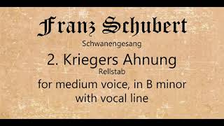 2 Kriegers Ahnung for medium voice with vocal line [upl. by Knight326]