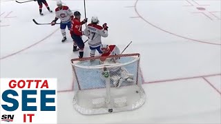 GOTTA SEE IT Clearing Attempt By Canadiens Ends Up Bouncing Into Own Net [upl. by Eul]