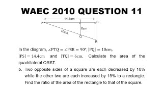 WAEC 2010 Mathematics Theory Question 11 [upl. by Chester]