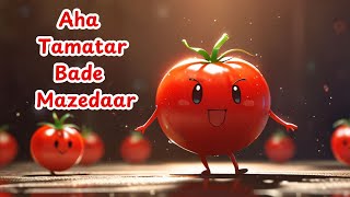 Aha Tamatar Bade Mazedaar  आहा टमाटर  Tamatar Song  Poem for Kids  Hindi Rhymes amp Songs For Kids [upl. by Neal862]