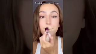 how to overline lips lipsticktutoriallipshacksmakeuplipstichackhacksshortsvideoshorts [upl. by Cindy]