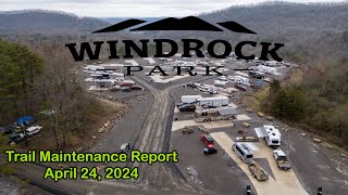 Trail Maintenance Report April 25 2024 at Windrock Park [upl. by Adnovahs590]