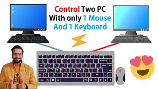 😲 Control Two PC with only One Mouse and Keyboard in Free [upl. by Peedsaj319]