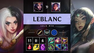 LeBlanc Mid vs Irelia Perfect KDA Legendary  EUW Challenger Patch 1421 [upl. by Christmann]