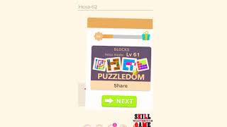 Puzzledom  Blocks  Hexa Level 1  150  Walkthrough [upl. by Romeo]