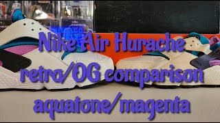 Nike Air Hurache aquatonemagenta OGretro comparison [upl. by Shing433]