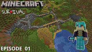 A Great Start  Ep 01  Lets Play Survival Minecraft [upl. by Yknarf]