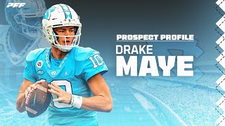 2024 NFL Draft Prospect Profile QB Drake Maye  PFF [upl. by Anirod]