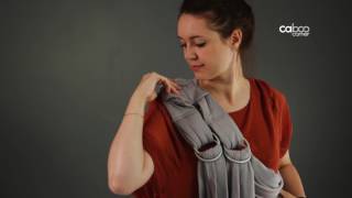 How to use Caboo organic and cotton blend carriers  Instructions [upl. by Reffinej]