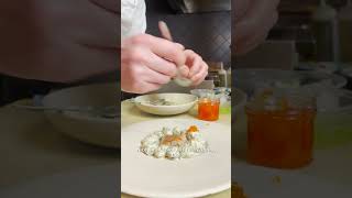 Smoked Eel Jersey Royal Potatoes Trout Roe and Salad Cream londonrestaurant michelin eel [upl. by Niwhsa]