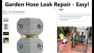 Garden Hose Leak Repair  Easy Fix [upl. by Yruok]