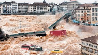 Mass Evacuation in Italy Flooding washes away cars and roads in EmiliaRomagna Europe is shocked [upl. by Sherr]