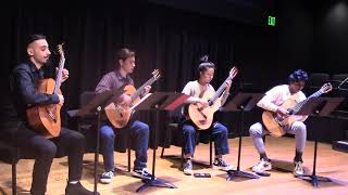 Brandenburg Concerto No 3 for Guitar Quartet  From Pepe Romero Masterclass [upl. by Earal]