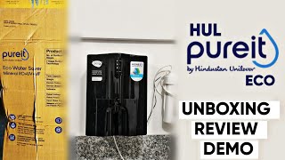 HUL Pureit Eco Water Saver Mineral ROUVMF Water Purifier  hul pureit eco unboxing  Review  Demo [upl. by Phene]