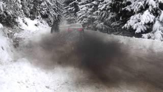 VW Phaeton 50 V10 TDI vs ATV 750cc snow drag II [upl. by Yeliw]