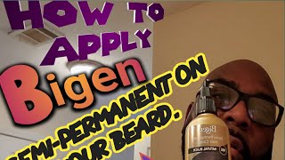 How to apply bigen semipermanent on your beard [upl. by Durware]