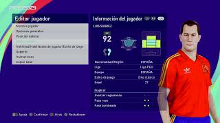 Luis Suárez Miramontes  PES Clasico Face Bodyamp Stats [upl. by Farrand]