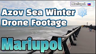 Azov Sea Winter ❄️ Drone Footage  2023 [upl. by Mirna]