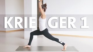 Yoga Anfänger  Krieger 1 Asana lernen  Virabhadrasana 1 [upl. by Tai783]