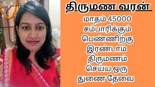 AARTHI 37  45000 INCOME  second marriage  second marriage tamil  TMS452 [upl. by Oribelle]