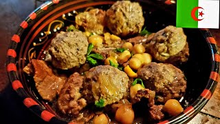 Algerian Mtewem Meatballs In Chick Pea Sauce [upl. by Danziger223]