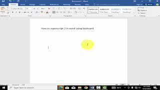 How to superscript 2 in word using keyboard [upl. by Aidnic766]