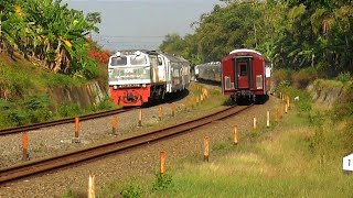 SEMUA KERETA API MELAJU KENCANG BERMANUVER DI TIKUNGAN EKSTREM SAMBIL BERPAPASAN [upl. by Elah]