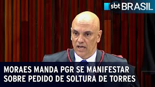 Moraes manda PGR se manifestar sobre pedido de soltura de Anderson Torres  SBT Brasil 170223 [upl. by Esinrahc132]