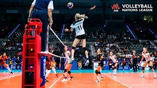 Louisa Lippmann  Monster of the Vertical Jump  Womens VNL 2019 [upl. by Nosauq]