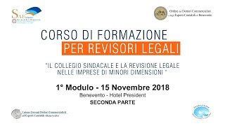 1° Modulo  seconda parte  Corso di Formazione per Revisori Legali [upl. by Enilauqcaj]