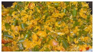 Beans recipe  South Indian Style Beans ki sabzi easy recipe  beans sukka  cooking food [upl. by Ynaitirb]